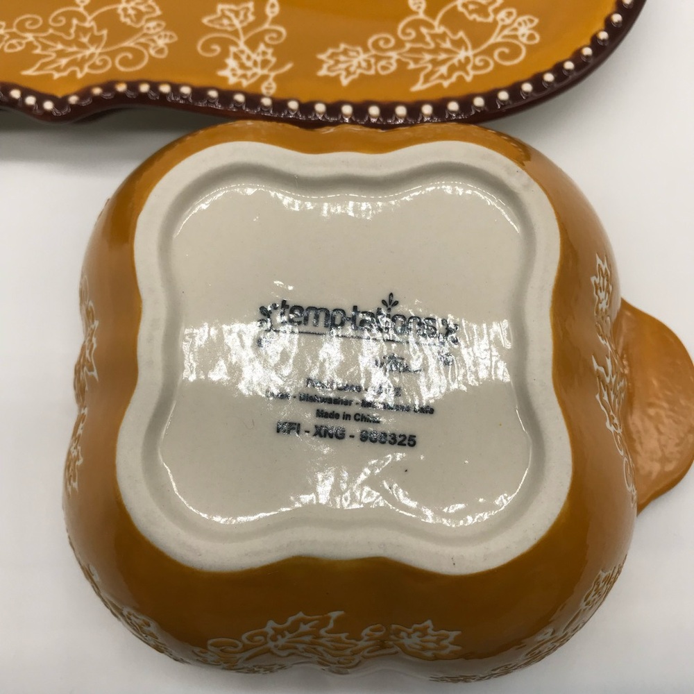 Temp-tations Floral Lace Fall soup bowl and plate. Set of 2 - Picture 6 of 12